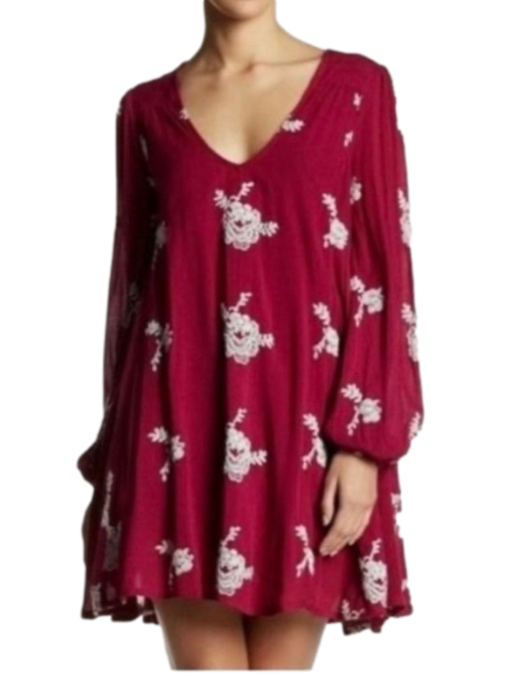 Free People Emma Rose Embroidered Swing Dress. Women’s size medium